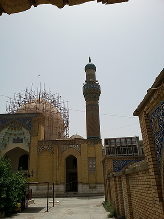الدائرة الهندسية تقوم باعمال تأهيل وصيانة جامع الحيدرخانة  بغداد (2)