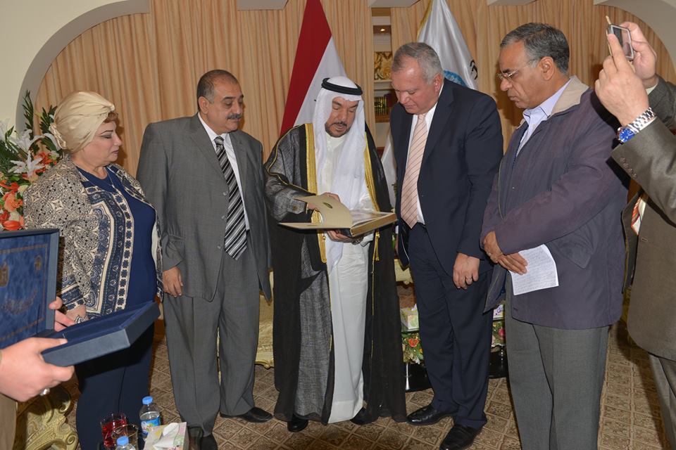الدكتور محمود الصميدعي يستقبل وزير الخارجية المصري الأسبق والوفد المرافق له (2)