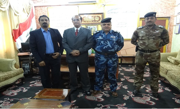 مدير اوقاف المنطقة الجنوبية يلتقي مدير حماية منشاة وشخصيات محافظة البصرة (2)