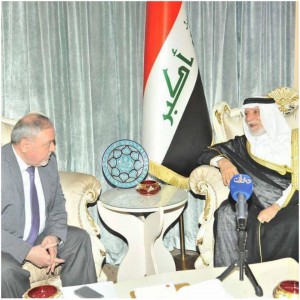 The President of Iraqi Sunni Endowment Dr.Abdul latif Al Heymem looking